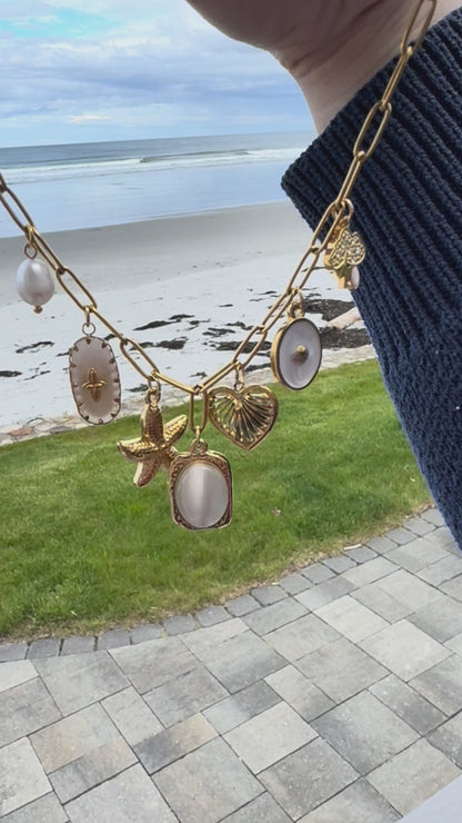 White Linen Necklace